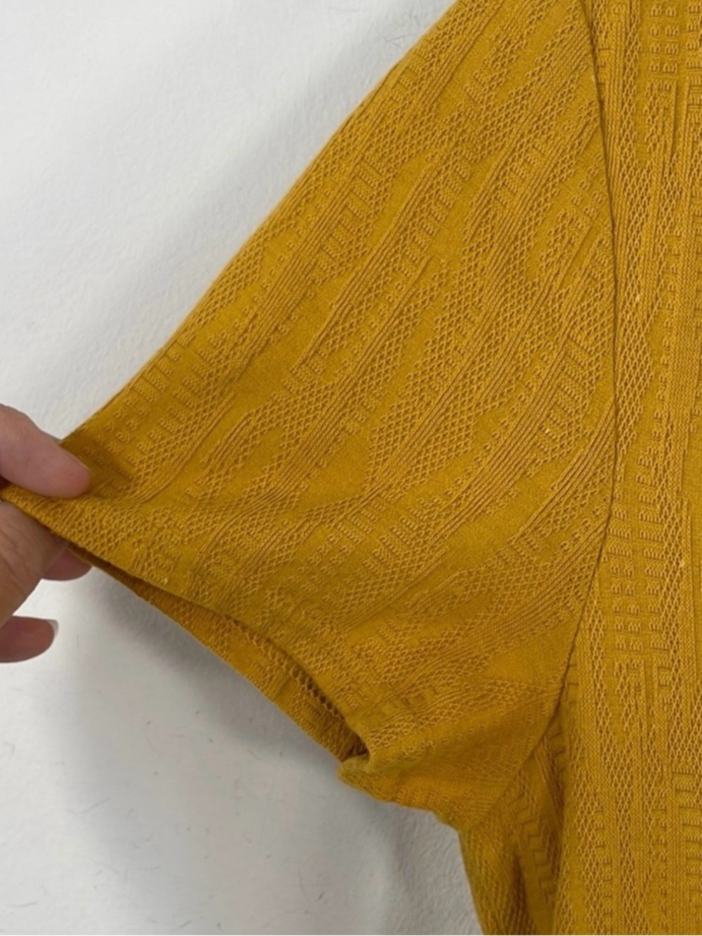 Maeve By Anthropologie Maxi Dress Gillian Knit Tiered Mustard Yellow - Picture 7 of 9